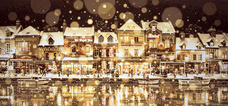 笹倉鉄平の絵画作品　タイトルは、Winter wonderland